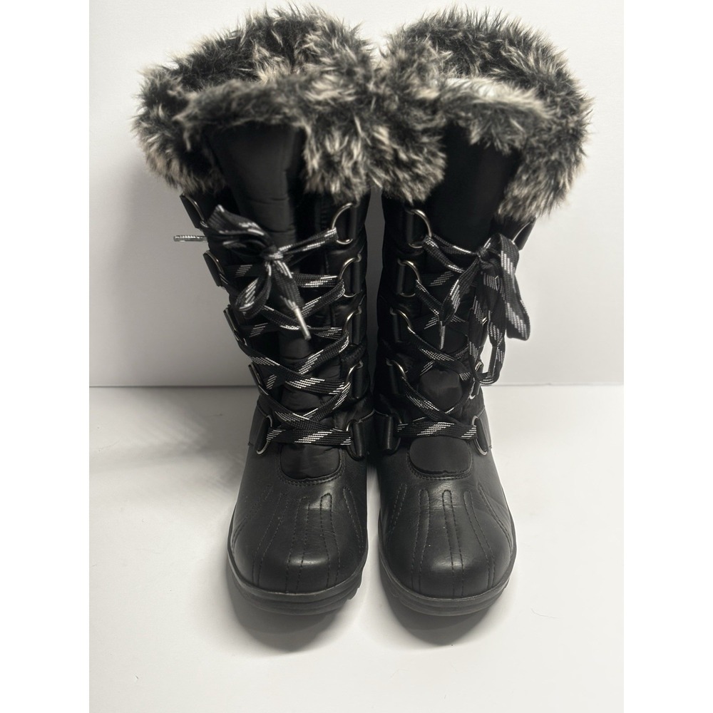 Rugged Outback Women's‎ U.S Size 6 Thermal Black Winter Snow Boots with Faux Fur